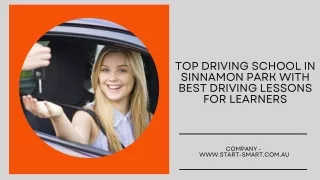 Top Driving School in Sinnamon Park with Best Driving Lessons for learners