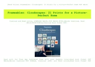 {Read Online} Frameables Cloudscapes 21 Prints for a Picture-Perfect Home PDF eBook