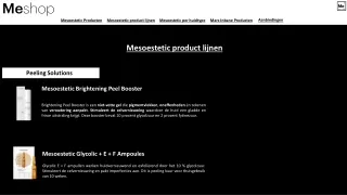 Mesoestetic Huid Producten Online | Me-shop.be