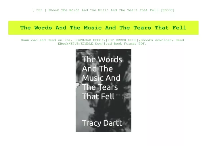 pdf ebook the words and the music and the tears