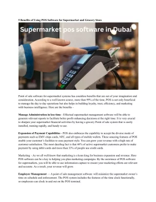 5 benefits of using pos software for supermarket