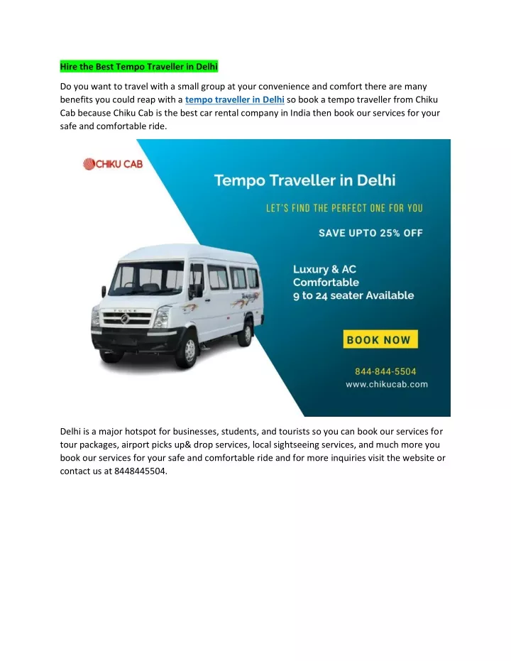 hire the best tempo traveller in delhi