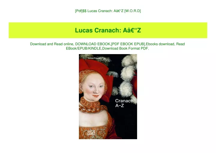 pdf lucas cranach a z w o r d