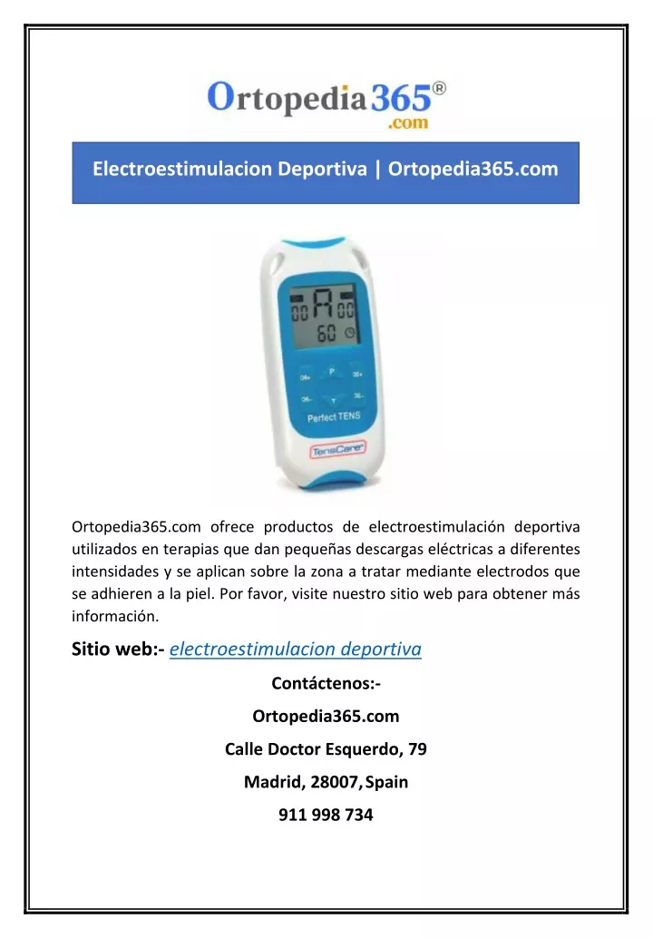 electroestimulacion deportiva ortopedia365 com