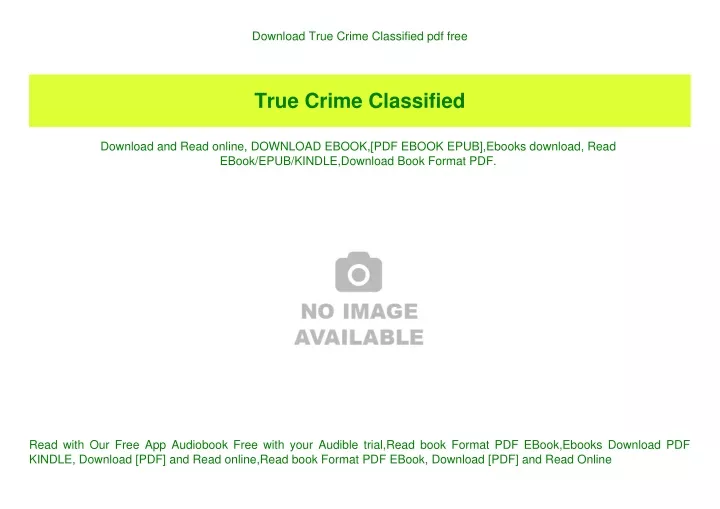 download true crime classified pdf free