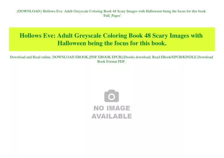 download hollows eve adult greyscale coloring