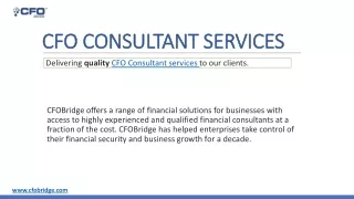 cfo consultant services