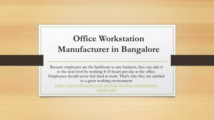 office workstation manufacturer in bangalore