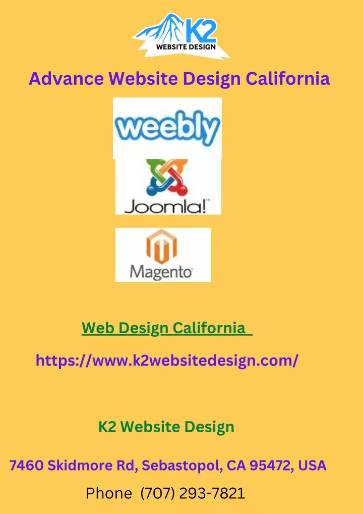 advance website design california