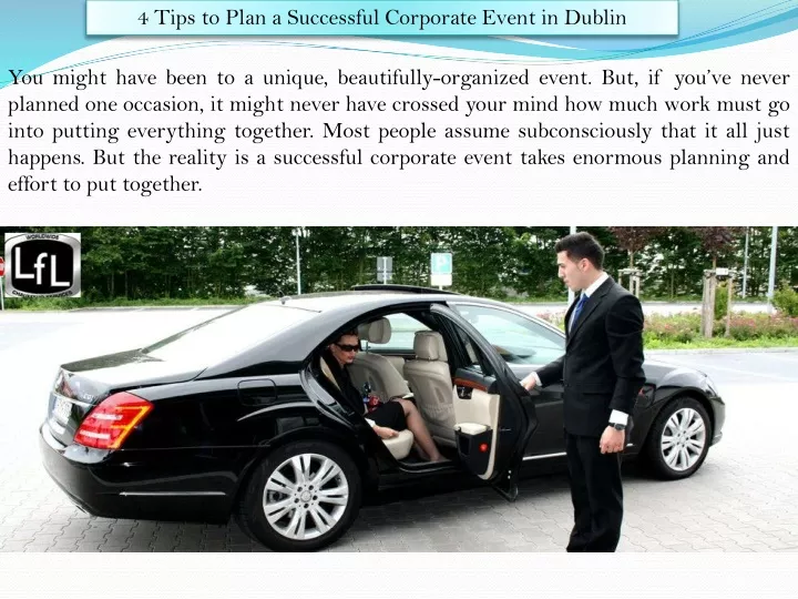 4 tips to plan a successful corporate event