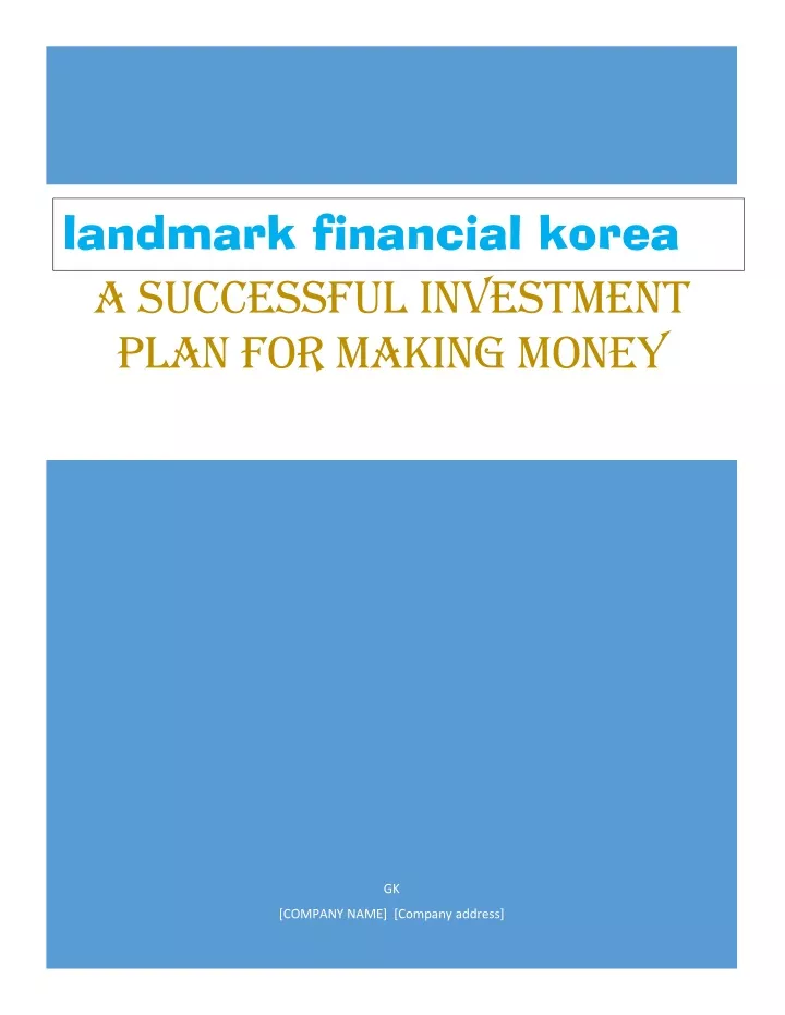 landmark financial korea