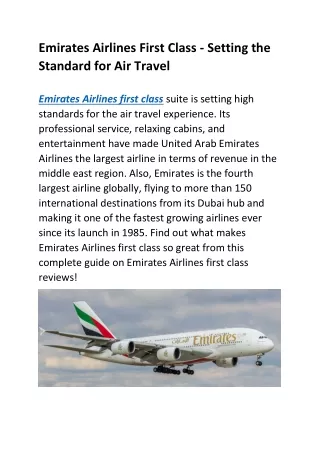 emirates airlines first class setting