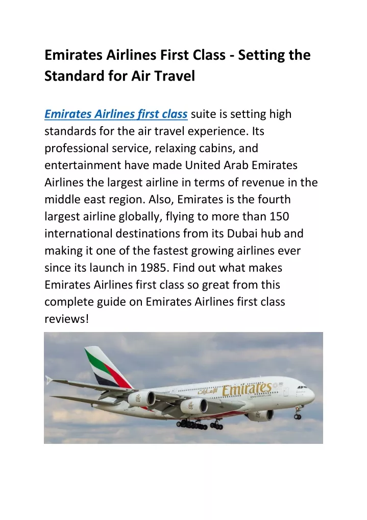 emirates airlines first class setting