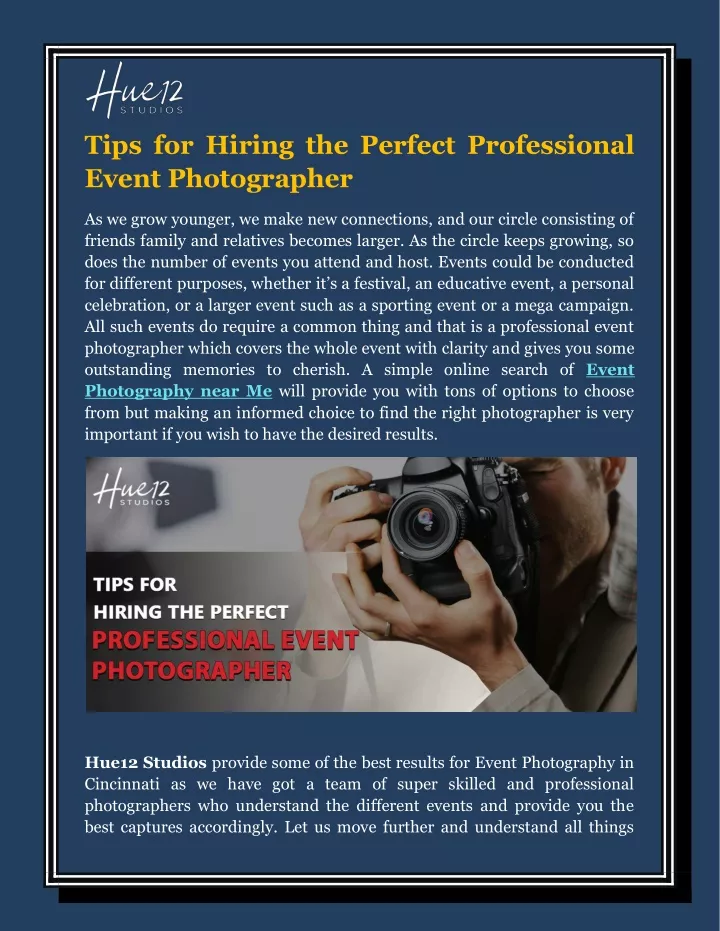 tips for hiring the perfect professional event