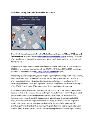 global otc drugs and devices market 2022 2028