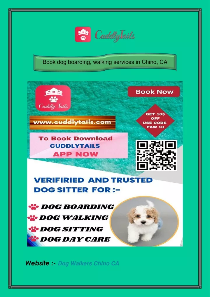 book dog boarding walking services in chino ca