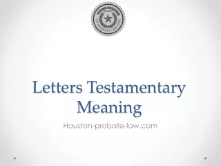 letters testamentary meaning