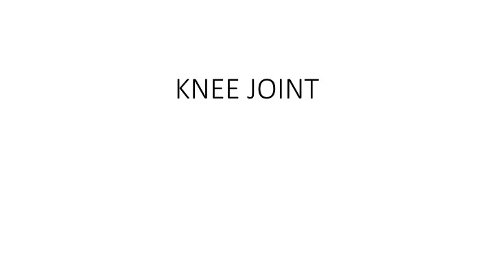 knee joint