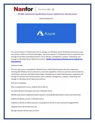 az 800 administering windows server hybrid core