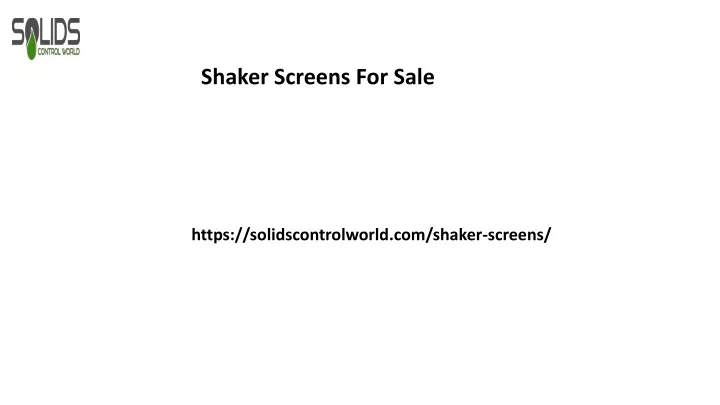 shaker screens for sale