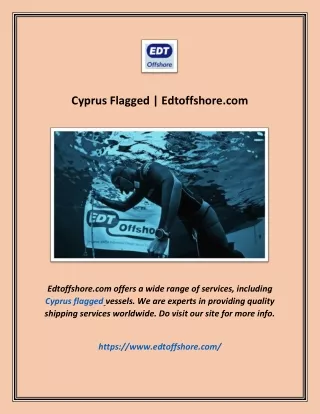 Cyprus Flagged | Edtoffshore.com