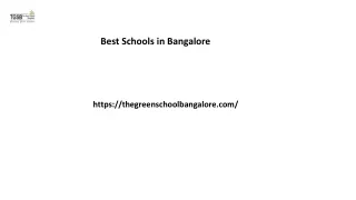 Best Schools in Bangalore Thegreenschoolbangalore.com