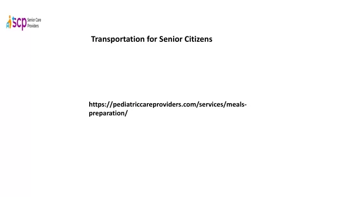 transportation for senior citizens