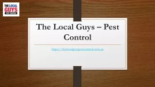 Recommended Pest Control Melbourne | Thelocalguyspestcontrol.com.au