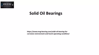 Solid Oil Bearings Mag-bearing.com