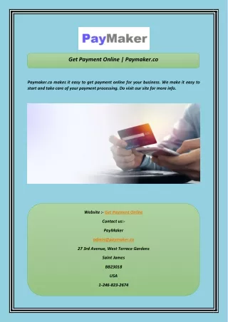 Get Payment Online  Paymaker.co