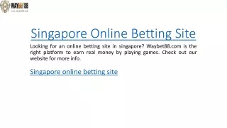 singapore online betting site