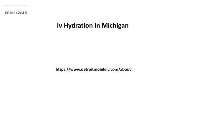 iv hydration in michigan