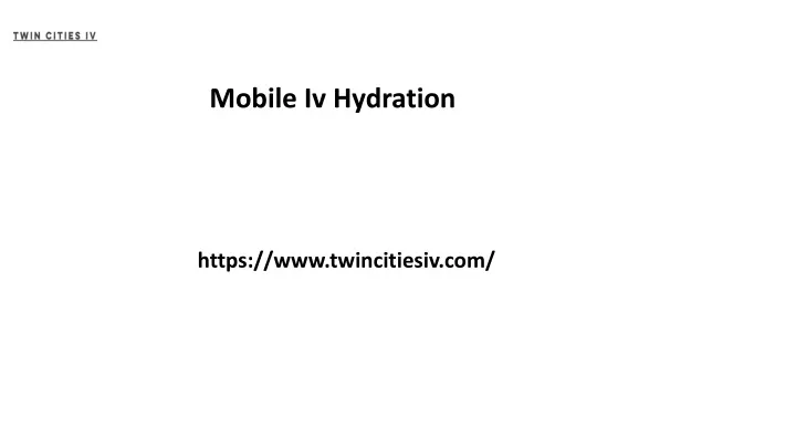 mobile iv hydration