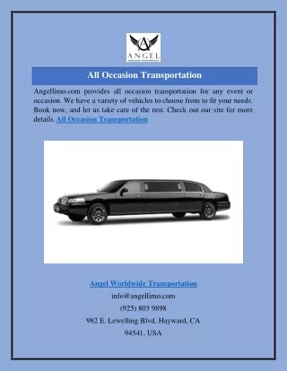 All Occasion Transportation  Angellimo