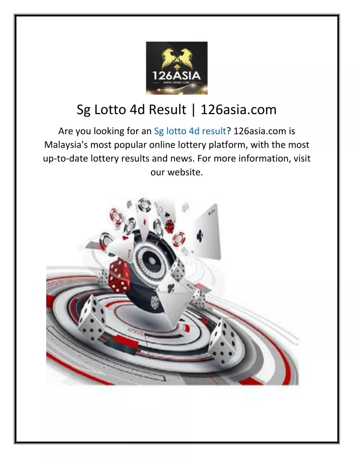 sg lotto 4d result 126asia com