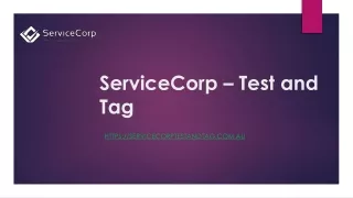 servicecorp test and tag