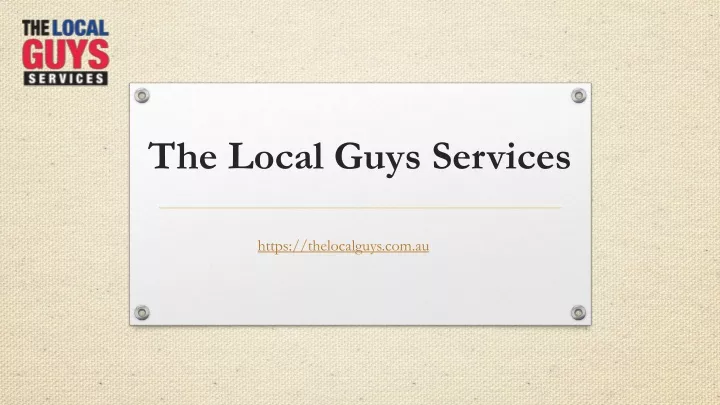 the local guys services