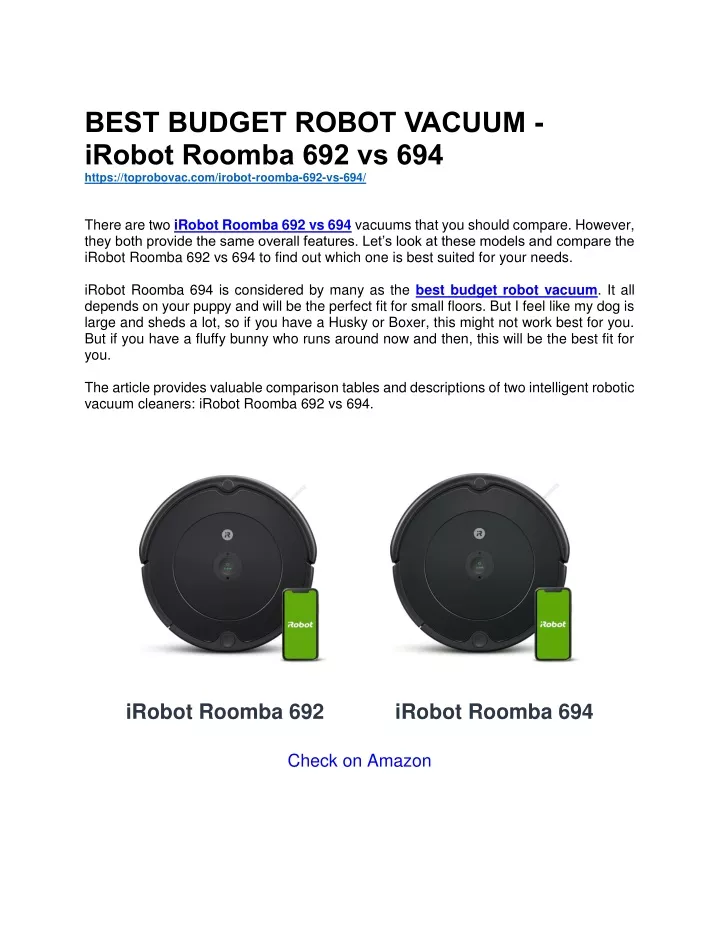 best budget robot vacuum irobot roomba