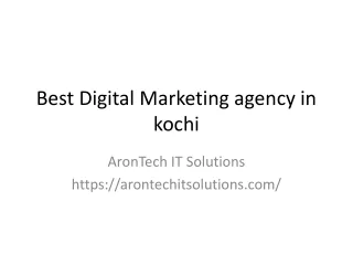 Best Digital Marketing agency in kochi