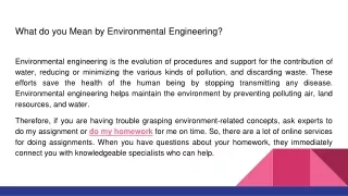 what do you mean by environmental engineering