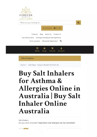 Buy Salt Inhalers for Asthma & Allergies Online in Australia | Buy Salt Inhaler