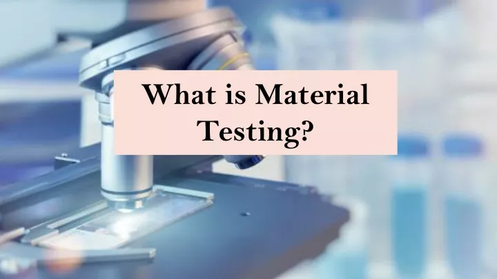 what is material testing