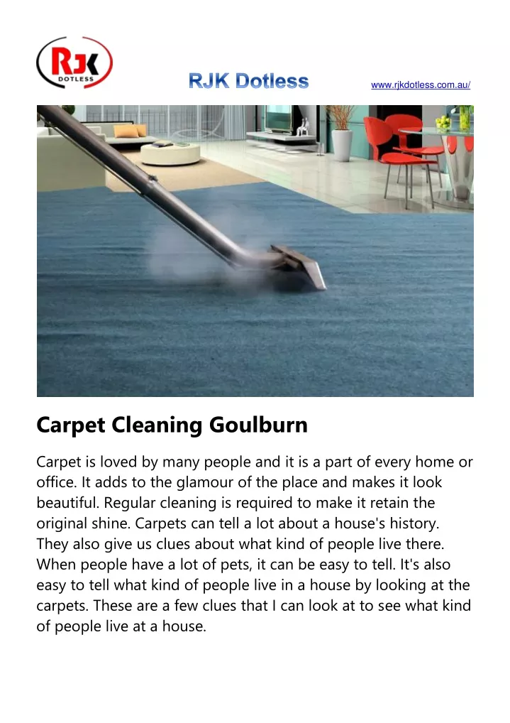 PPT Carpet Cleaning Goulburn PowerPoint Presentation, free download
