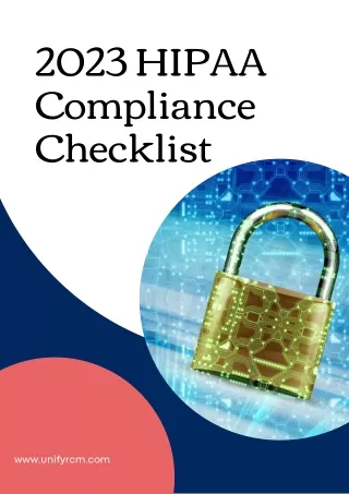 2023 HIPAA compliance checklist