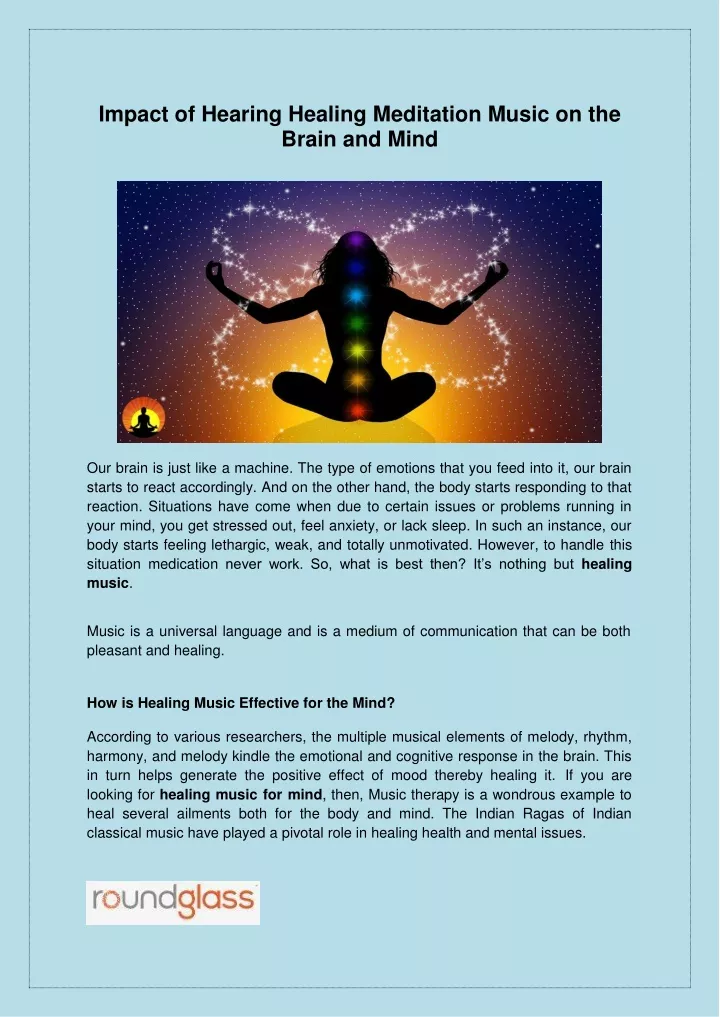 impact of hearing healing meditation music