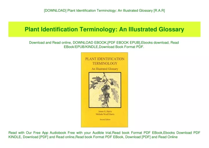download plant identification terminology