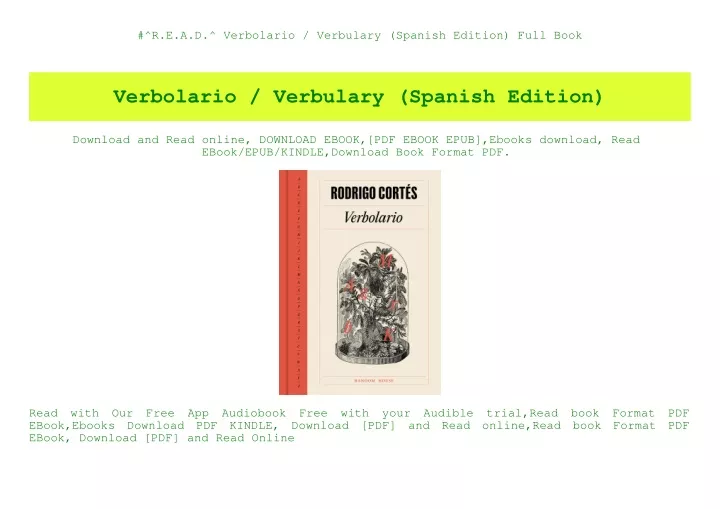 r e a d verbolario verbulary spanish edition full