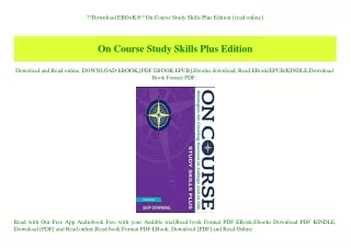 Download EBOoK@ On Course Study Skills Plus Edition {read online}
