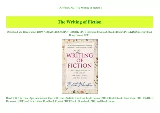 {DOWNLOAD} The Writing of Fiction (E.B.O.O.K. DOWNLOAD^