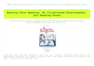 {EBOOK} Amazing Face Reading An Illustrated Encyclopedia for Reading Faces Full Pages